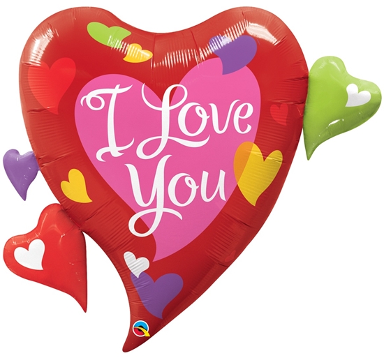 I Love You Multiple Hearts Balloon